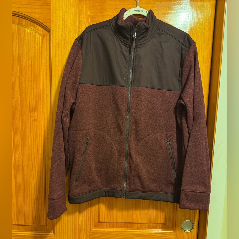 Goodfellow Maroon Zip Up Jacket Size XL